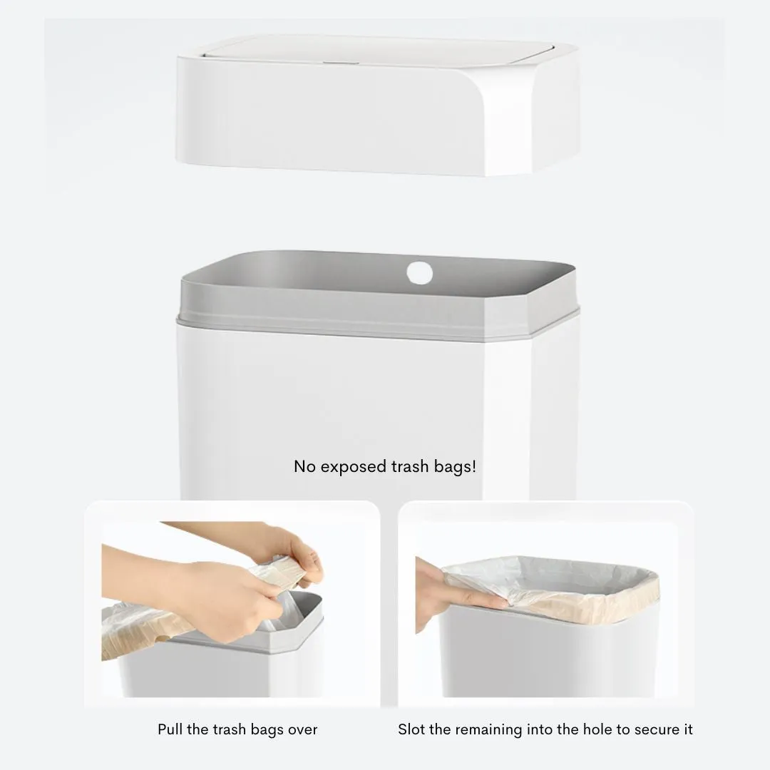 16L Smart Sensor Bin Soft Closing White